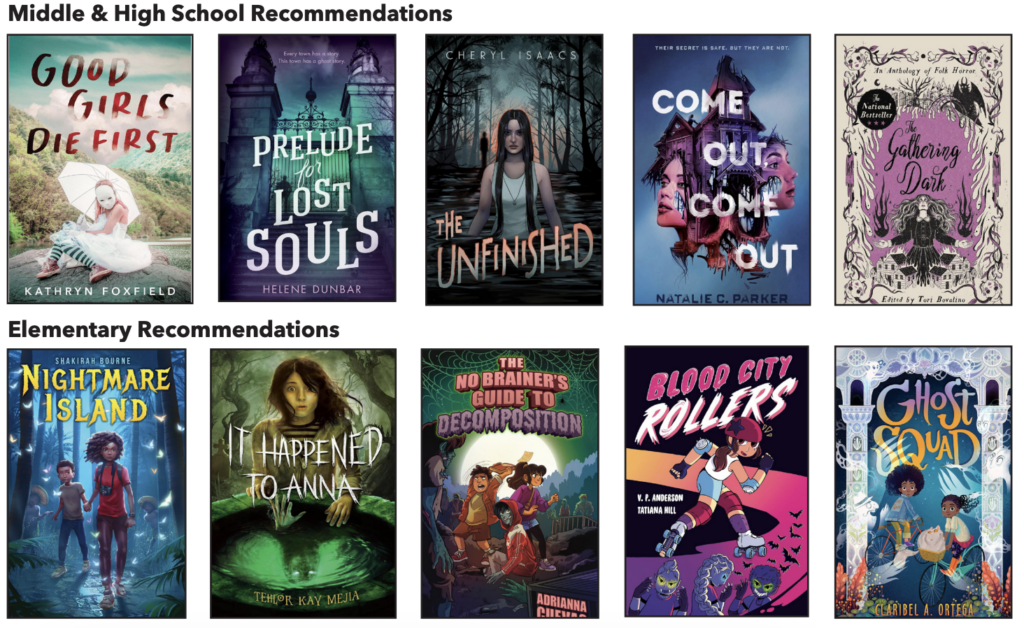 Spooky Reads Middle & High School Book Recommendations